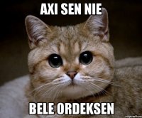 Axi sen nie Bele ordeksen