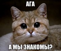 АГА А мы знакомы?