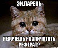 Эй,парень нехочешь розпичатать реферат?