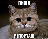 пиши репортаж