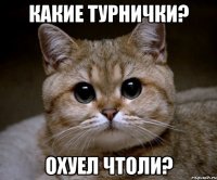 Какие турнички? Охуел чтоли?