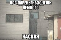 ПСС ПАРЕНЬ, НЕ ХОЧЕШЬ НЕМНОГО НАСВАЯ