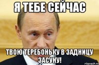 Я тебе сейчас твою Теребоньку в задницу засуну!