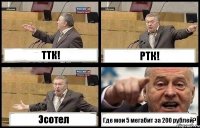 ТТК! РТК! Эсотел Где мои 5 мегабит за 200 рублей?