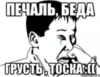 Печаль, беда Грусть , тоска :((