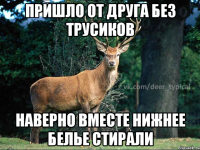 пришло от друга без трусиков наверно вместе нижнее белье стирали