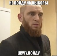 НЕ ПОЙДУ НА ВЫБОРЫ ШУЧУ,ПОЙДУ