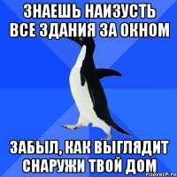 знаешь наизусть все здания за окном забыл, как выглядит снаружи твой дом