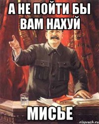 А не пойти бы Вам нахуй Мисье