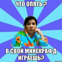 Что опять ? В свой минекрафд играешь?