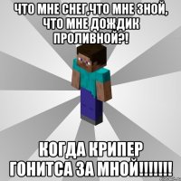 Что мне снег,что мне зной, что мне дождик проливной?! КОГДА КРИПЕР ГОНИТСА ЗА МНОЙ!!!!!!!