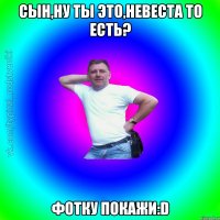 Сын,ну ты это,невеста то есть? Фотку покажи:D