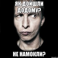 як дойшли додому? не намокли?