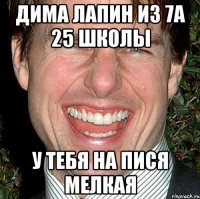 Дима лапин из 7а 25 школы У тебя на пися мелкая