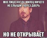 Мое лицо когда жилец ничего не слышит через дверь Но не открывает