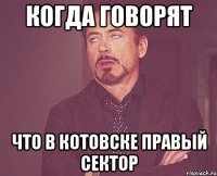 КОГДА ГОВОРЯТ ЧТО В КОТОВСКЕ ПРАВЫЙ СЕКТОР