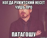 Когда Ружитский несет чушь про ПАТАГОШУ