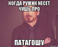 когда Ружик несет чушь про ПАТАГОШУ