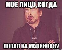 Мое лицо,когда попал на Малиновку