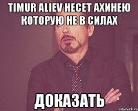 Timur Aliev несет ахинею которую не в силах доказать