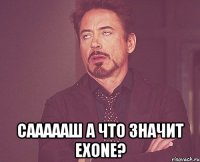  Саааааш а что значит eXone?