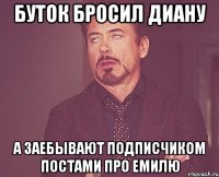 Буток бросил Диану А заебывают подписчиком постами про Емилю