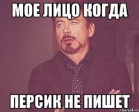 мое лицо когда персик не пишет