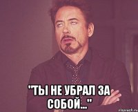  "Ты не убрал за собой..."