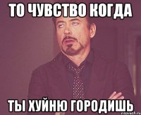 то чувство когда ты хуйню городишь