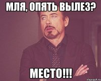 Мля, опять вылез? Место!!!