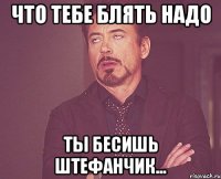 что тебе блять надо ты бесишь штефанчик...