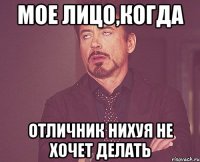 мое лицо,когда отличник нихуя не хочет делать