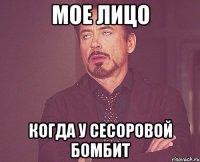 Мое лицо Когда у Сесоровой бомбит