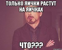 Только яички растут на яичках что???