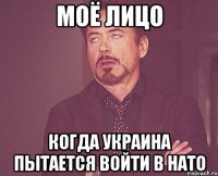 Моё лицо когда Украина пытается войти в НАТО