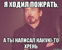 Я ходил пожрать, а ты написал какую-то хрень