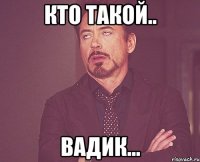 Кто такой.. Вадик...