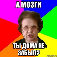 А мозги ты дома не забыл?