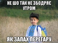 НЕ ШО ТАК НЕ ЗБОДРЯЄ УТРОМ ЯК ЗАПАХ ПЕРЕГАРУ