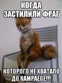 Когда застилили фраг Которого не хватало до RAMPAEGE!!!