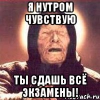 Я НУТРОМ ЧУВСТВУЮ ТЫ СДАШЬ ВСЁ ЭКЗАМЕНЫ!