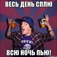 Весь день сплю всю ночь пью!