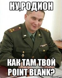 Ну,Родион Как там твой Point Blank?