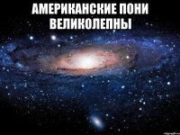 Американские пони великолепны 