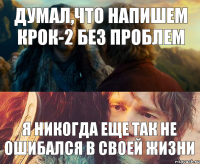 Думал,что напишем КРОК-2 без проблем Я никогда еще так не ошибался в своей жизни