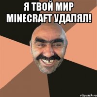 Я твой мир Minecraft удалял! 