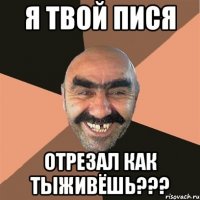 Я твой пися Отрезал как тыживёшь???