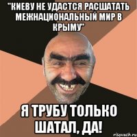 "Киеву не удастся расшатать межнациональный мир в Крыму" Я трубу только шатал, да!