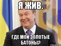 Я жив. Где мои золотые батоны?