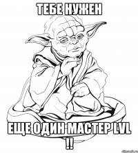 Тебе нужен еще один мастер lvl !!